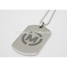5x3cm Silver Tone Stainless Steel Blank rectangle Pendant Dog Tag